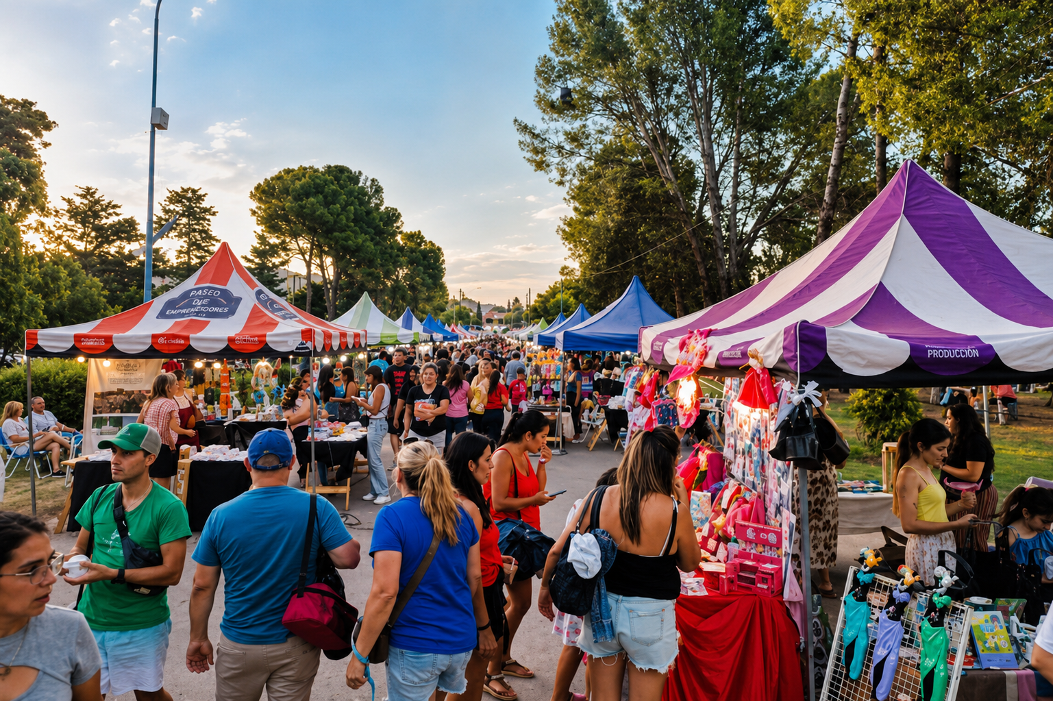 Expo de emprendedores al aire libre en San Luis